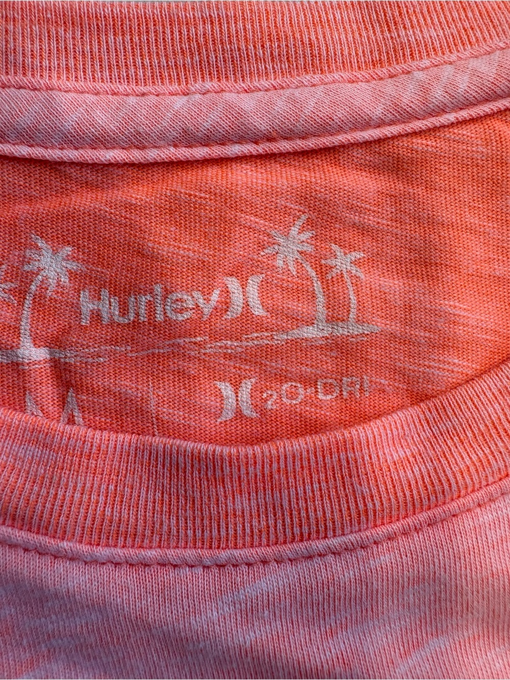 Hurley Men’s Coral Pink Logo Short-Sleeve Tee - Picture 4 of 5